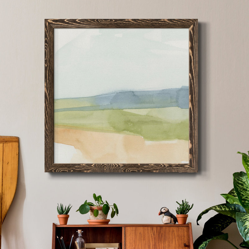 Toile encadrée Pastel Slopes I-Premium - prête à être accrochée, H 27,5 po x l 27,5 po x P 1,5 po, Noyer