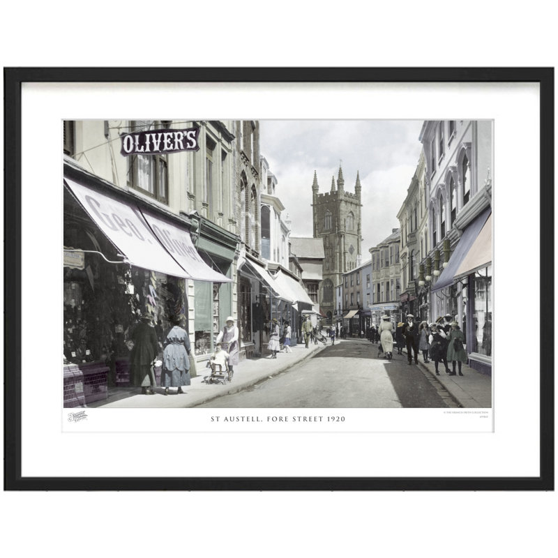 St Austell, Fore Street 1920 by Francis Frith - Single Picture Frame Print, 28cm H x 36cm W x 2.3cm D