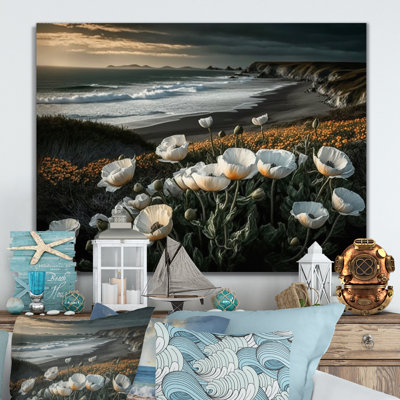 «White Flowers by the Coast II», reproduction sur toile