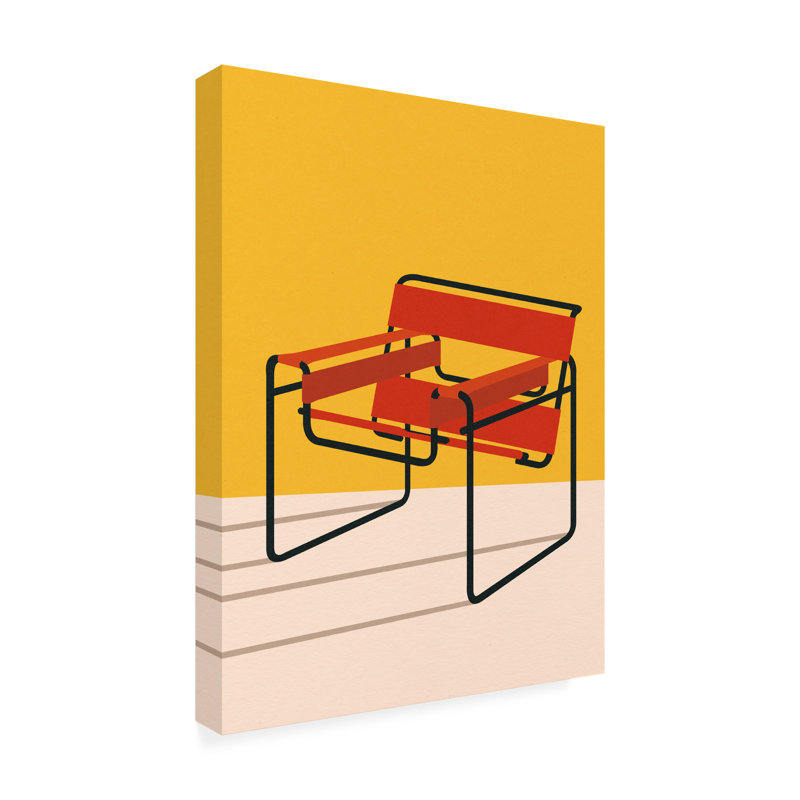 "Bolle wassily", chaise par Marcel Breuer sur toile, H 24 po x l 18 po x P 2 po