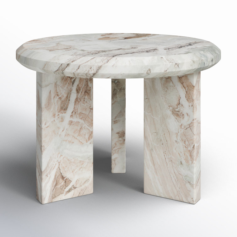 Bryce Nesting Coffee Table- Small-Creamy Taupe Marble Solid
