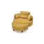 Canapé en velours côtelé avec coussins décoratifs, coussin de taille et plateau amovible pour une assise confortable dans les petites chambres à coucher