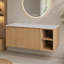 Meuble-lavabo mural de 36 po avec comptoir flottant 36 po, meuble de salle de bain mural avec comptoir, sans évier, finition grain de bois naturel-125086312-135381154