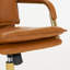 Chaise de travail en cuir avec accoudoirs rembourrés Abba-99841006