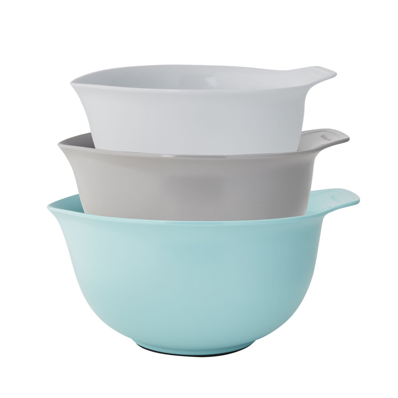 KitchenAid® Universal Nesting Silicone Mixing Bowls, Set of 3, Non-Slip Base, Easy Pour Spout