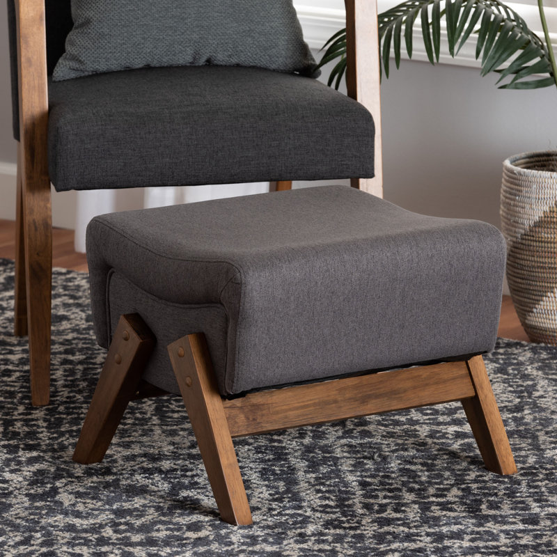 Repose-pieds de 17,3 po Carillo, Polyester 100 % gris foncé
