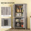 Armoire de rangement autoportante, garde-manger avec tablettes réglables, pour la maison-124437329