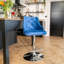 Pardeesville Swivel Upholstered and Velvet Adjustable Height Bar Stool with Steel Frame-1532210455