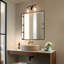 Éclairage pour meuble-lavabo moderne à 2 lumières noir / laiton Mariello-565696432