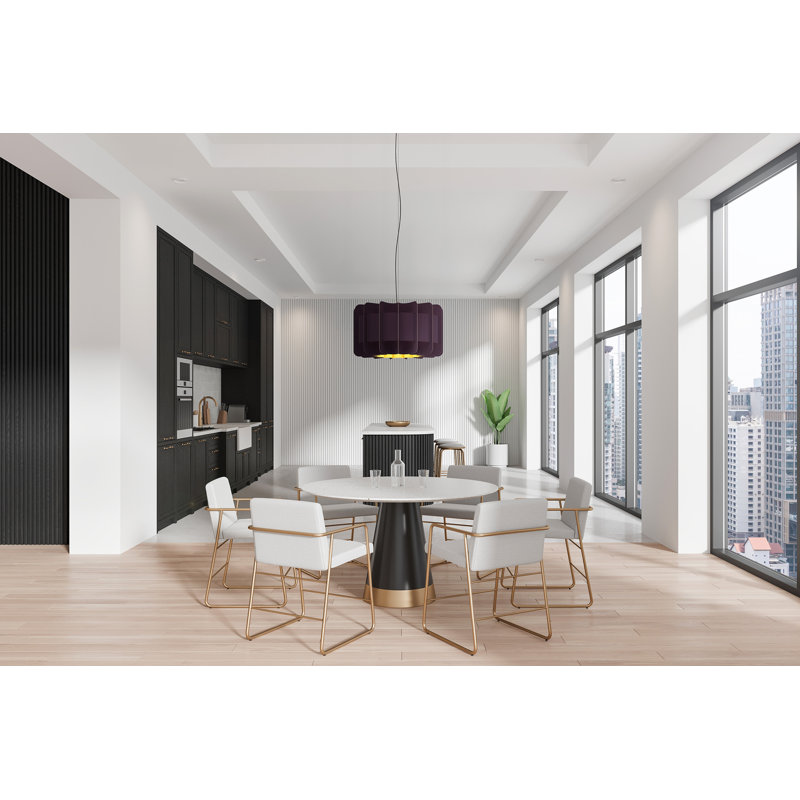 Luminaire suspendu 1 lumière Clarissa, H 16,5 po x l 29,8 po x P 29,8 po, Violet