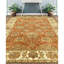 Hand Knotted Wool Oriental Area Rug in Rust And Ivory