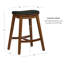 Tabouret de comptoir en simili cuir Nafeesa -360309053