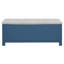Grand banc de rangement bleu marine avec coussin de siège amovible