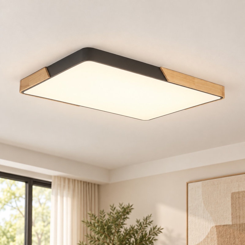 36.22" W Modern Dimmable LED Flush Mount Ceiling Light