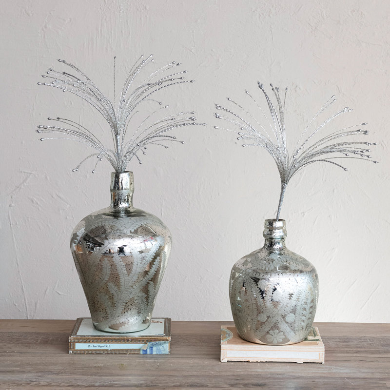 Vase en verre gravé au mercure