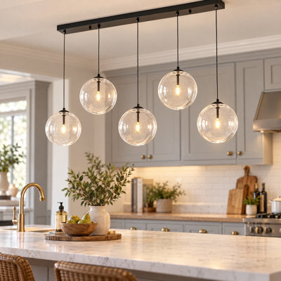 5-light Linear Kitchen Island Chandelier