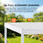Pavillon de jardin moderne en acier blanc avec auvent plat blanc 10 pi x 10 pi Sunjoy