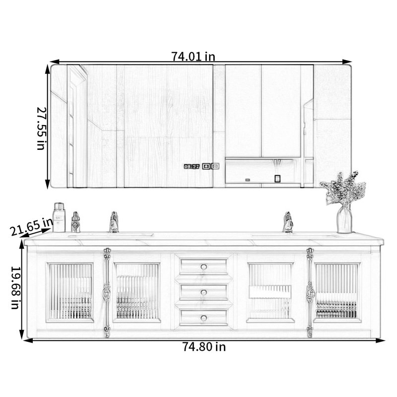 Armoire de salle de bain French