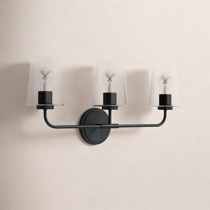 Verbena 3 - Light Dimmable Vanity Light, Black