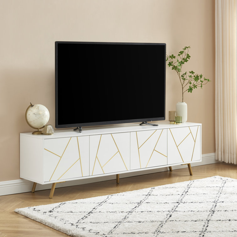 Found it at Wayfair - TV Stand  Black glass tv stand, Glass tv stand, Tv  stand with mount