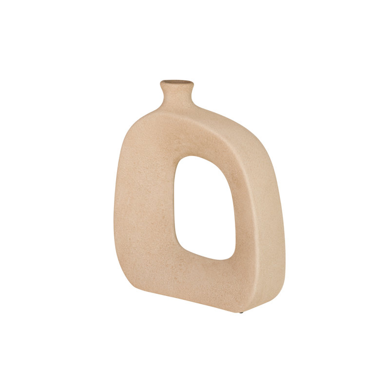 Ceramic / Porcelain Table Vase, Brown, 40cm H x 41cm W x 11cm D