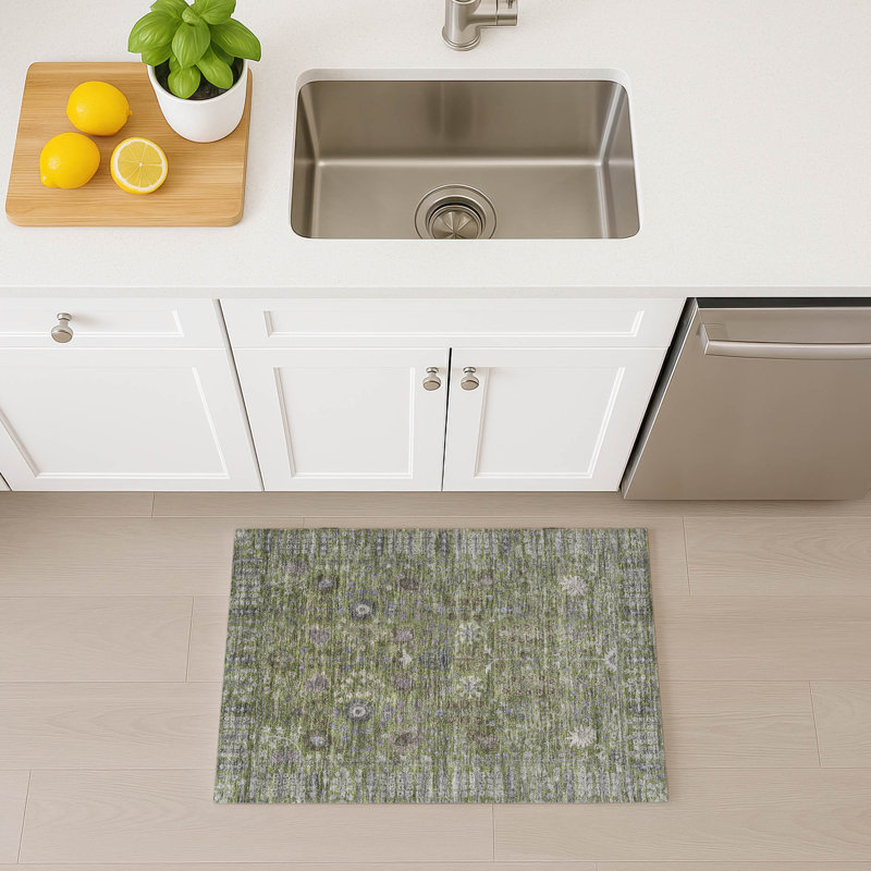 Machine Washable Indoor/Outdoor Kaczor ACN2231 Global Rug, Rectangle 1'8" x 2'6"