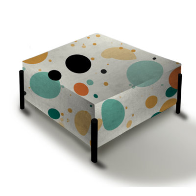 Urban Chic Polka Dots Pattern III - Polka Dots Large Square Ottoman