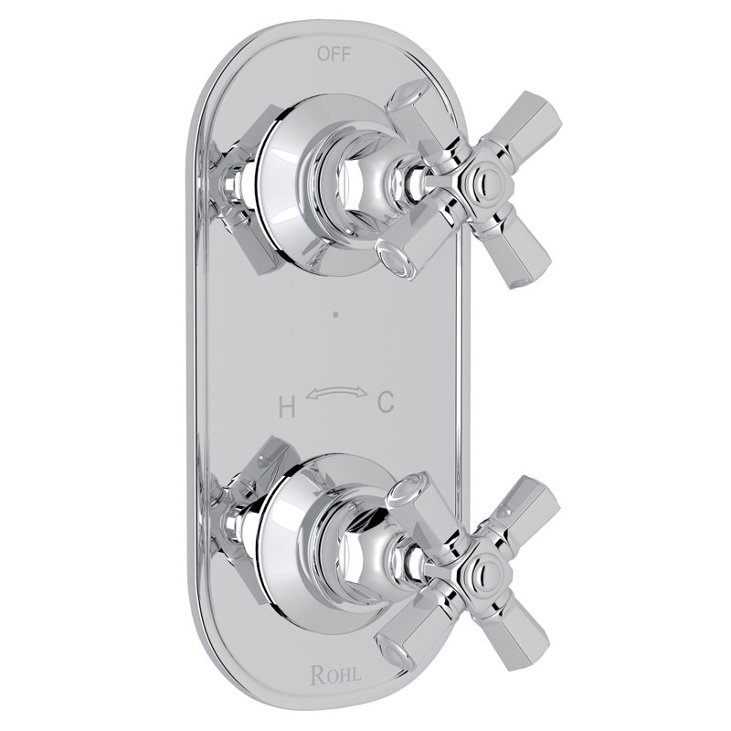San Giovanni 1/2" Thermostatic Trim with Diverter, Polished Chrome
