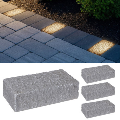 4x8 Inch Integrated Low Voltage LED In-Ground Paver Light with 5CCT for Driveways and Pathways, IP67, 12-24V AC/DC