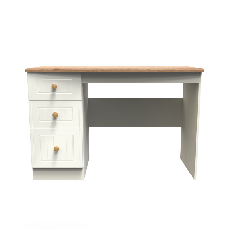 Fully Assembled Saxena Desk, oak/cream