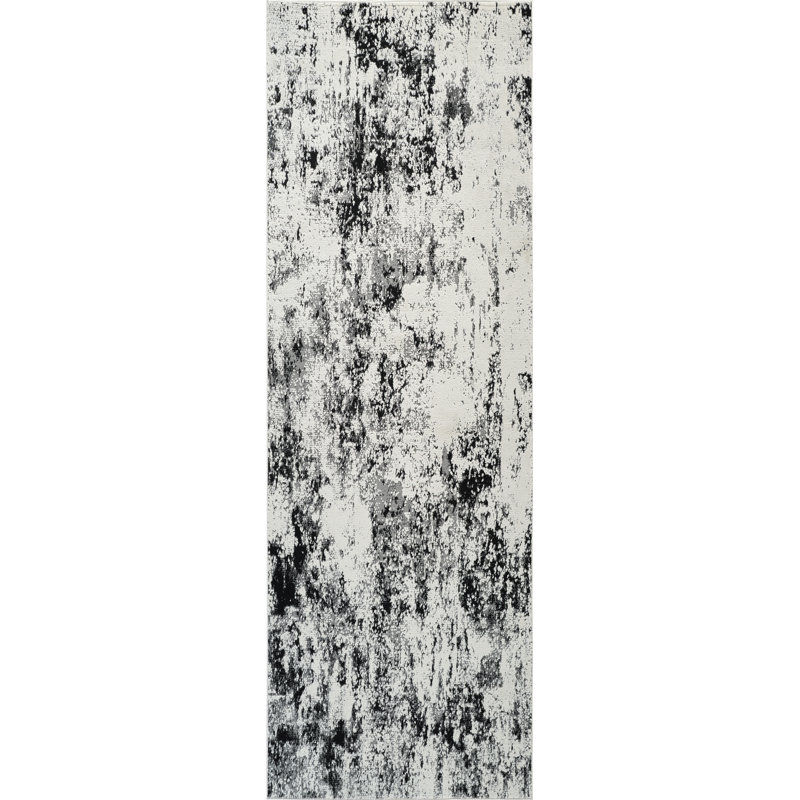 Halbach High-Low Abstract Area Rug, Runner 2'7" x 10'