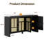 Buffet en rotin avec 4 portes