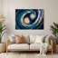 Art mural bleu galaxie espace-2058271302