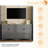 Mid-Century Buffet Cabinet with Rustic Handles-1383042611