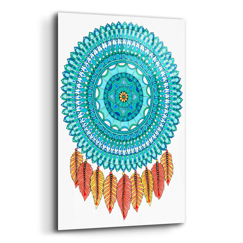 «Mandalafeather Dreamcatcher» par Hello Angel, H 24 po x l 16 po x P 0,2 po