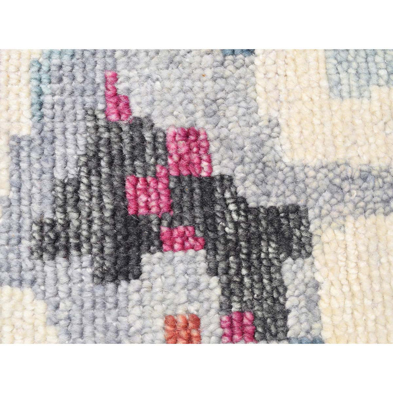 Tapis multicolore et vin noué à la main de haute qualité, Rectangle 6 pi x 9 pi