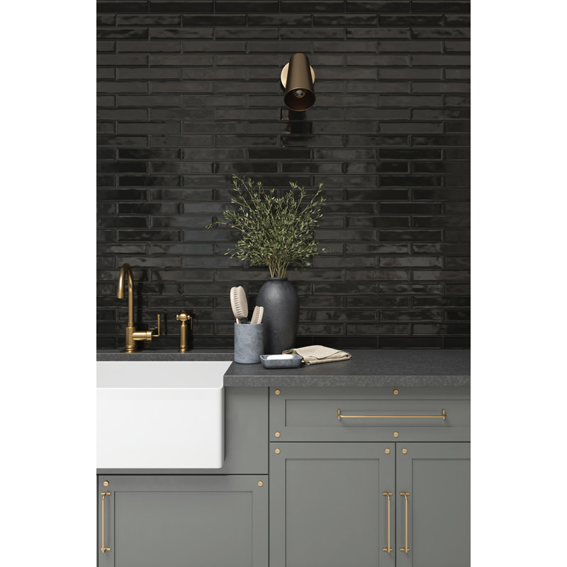 Clara 3" x 11" Porcelain Subway Tile, Matte Gray