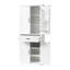 Grande armoire de rangement blanche pour les décorations de salle de bain et plus d'unité avec tiroir pratique-435050703