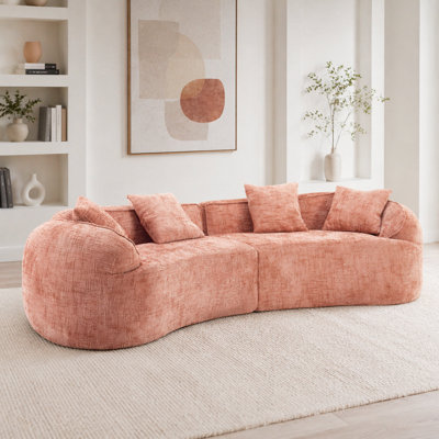 Curved Compressed Sofa, Creative Nordic-style Design for Living Room