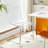 Clear+Silver Solid back side Chair(Set of 2)