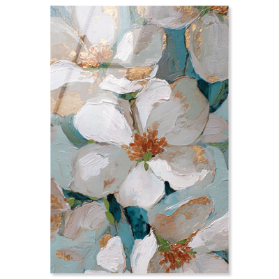 Décoration murale à imprimé acrylique Floral Relief III par Art Remedy, prêt à accrocher, 10 x 15