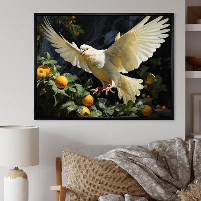 Colombe gracieuse sur toile