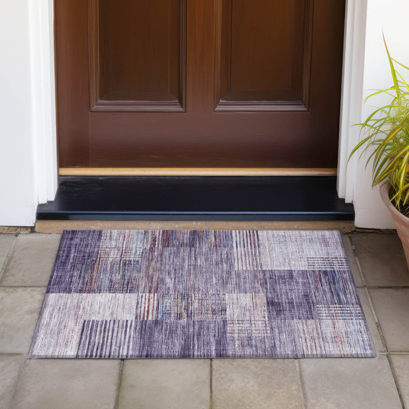 Machine Washable Indoor/Outdoor Jacinto ACN2149 Geometric Rug, Rectangle 1'8" x 2'6"