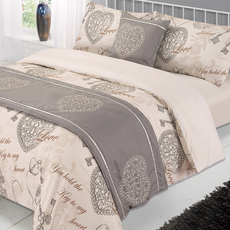 No Pattern Duvet Cover Set with Pillowcases, Super King Duvet Cover + 2 Standard Pillowcases