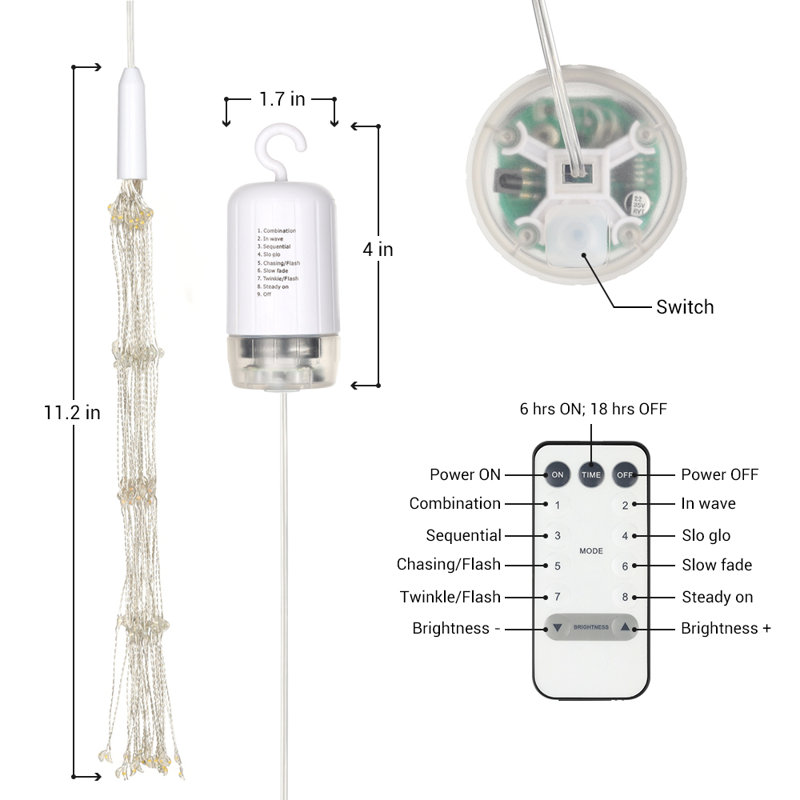 Leister Indoor 30 - Bulb 25.2'' Battery Powered LED Wide Angle LED String Light