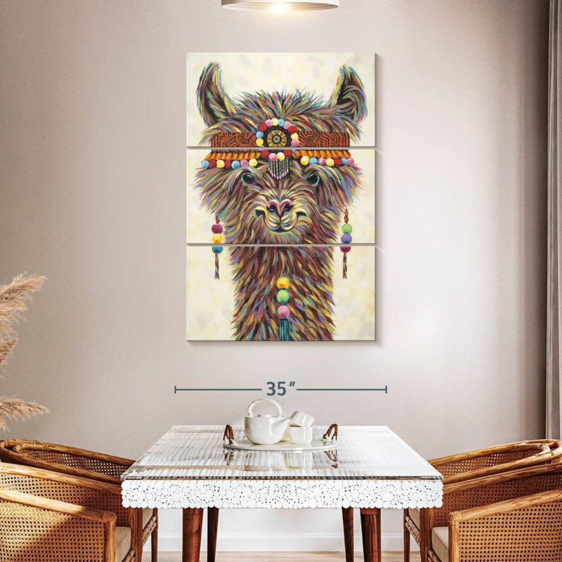 Brampt Hippie Llama II, 50" H x 32" W