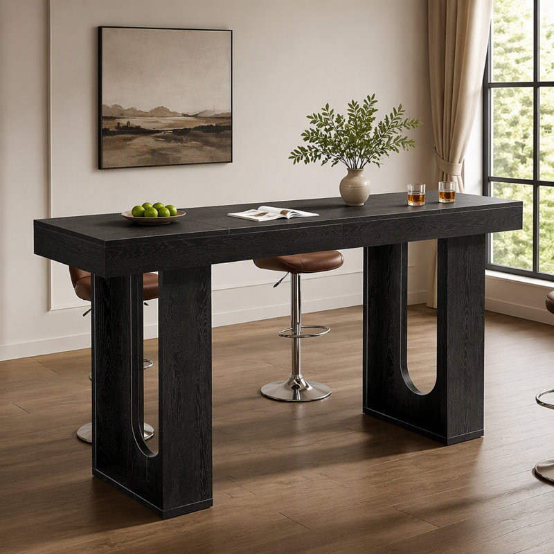 Table de bar 70,9 po, Black