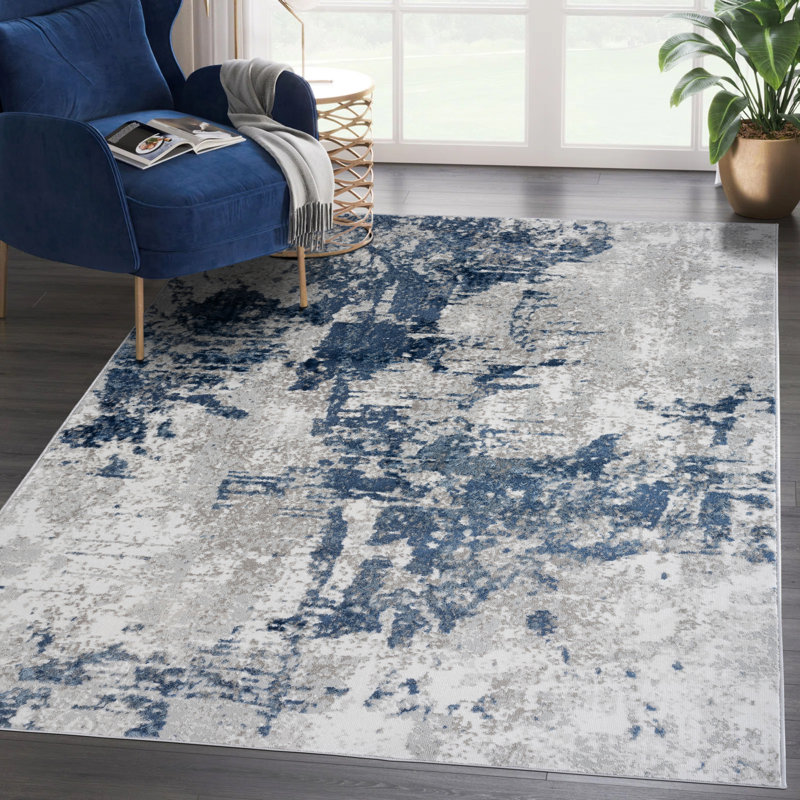 Elerte Abstract Indoor Rug, Rectangle 6'7" x 9'6"