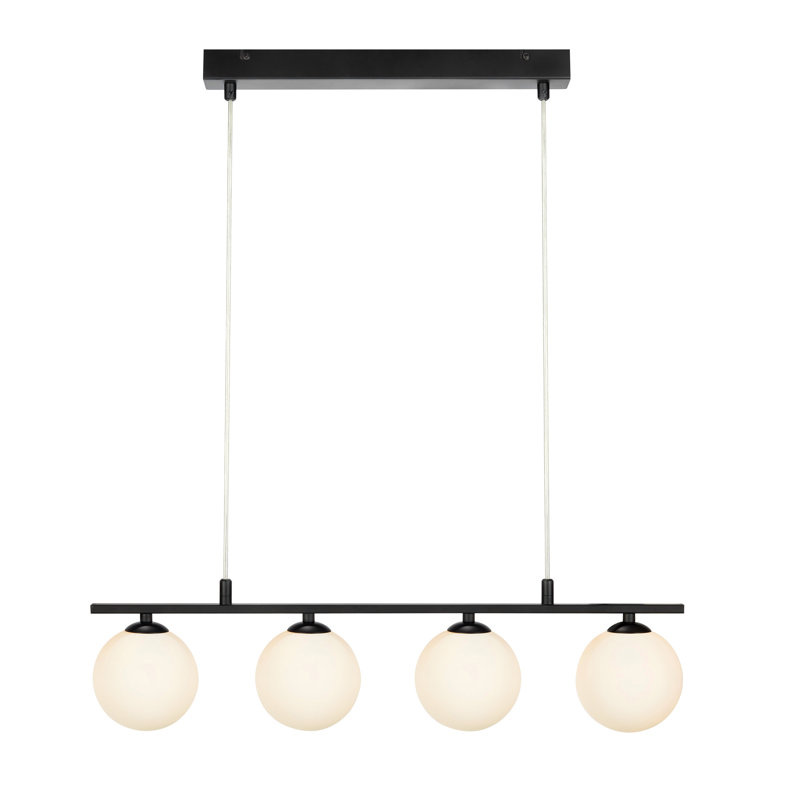 4 - Light Kitchen Island Pendant, Black