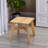 12.25" Tall 1 - Step Solid Hardwood Lightweight Step Stool for Adults and Kids with 200 Lbs Capacity, Natural-898529106